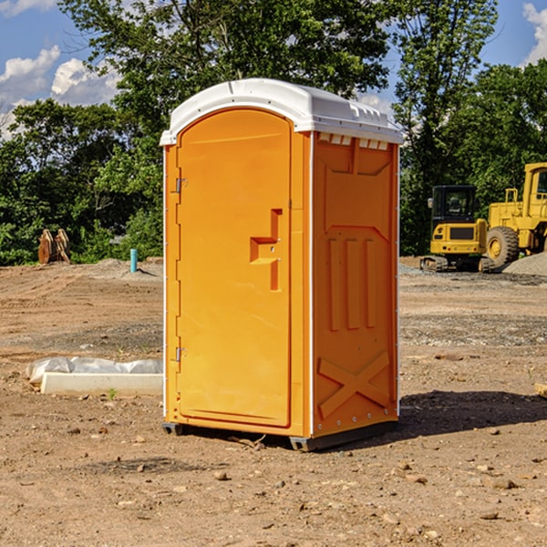 how often are the porta potties cleaned and serviced during a rental period in Thornport